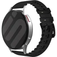 Strap-it Leren / siliconen smartwatch bandje - geschikt voor Polar Unite / Ignite / Ignite 2 / Ignite 3 / Pacer - zwart
