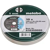 Metabo Doorslijpschijven in blik (10 st.) | Ø 125x1,0x22,23 - 616359000