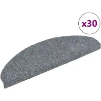 vidaXL Trapmatten Zelfklevend 30 stuks 65x21x4 cm Lichtgrijs Halfrond Groot