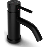 Mirlux Wastafel Kraan Zwart - Was tafel Mengkraan Badkamer - Wastafelkraan - Fonteinkraan / WC Kraan - Kraantje - Koudwaterkraan & Warmwaterkraan - Toiletkraan Koud & Warm Water
