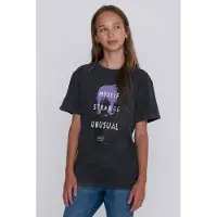 Coolcat T-shirt License Beetlejuice I Myself Acid Wash Zwart Meisjes Katoen Ronde hals - maat 110/116