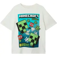 Name it Shirt 'NKMMus Minecraft' turquoise / limoen / zwart / wit