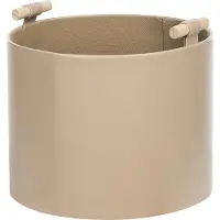 Beliani ARAM - Opbergmanden set van 3 - Beige - Kunstleer
