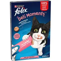 Felix Deli Moments - Kattensnack Liquid - Zalm - 44 x 10 g