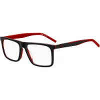 HUGO HG 1339/G 56/17/145 Rode zwarte Acetaat monturen MAN HG 1339/G