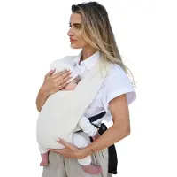 Deryan Nova Draagzak - Baby Draagzak - Ergonomische Buikdrager - Cream