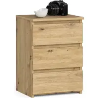 Akord Nachtkastje CL3/40 met 3 Lades / Furniture Factory / Artisan Eik / 40 x 57 x 35 cm