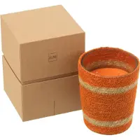 J-Line geurkaars Mand - Vanilla Escape - glas - oranje - medium - 55U