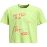 Me & My Monkey boxy T-shirt met printopdruk limegroen Meisjes Katoen Ronde hals - maat 170/176