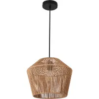 Lux.pro Hanglamp Sela 158x33 cm zwart en beige E27