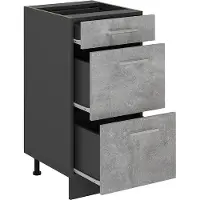 Vicco Keukenonderkast R-Line Beton 40 cm met laden, zonder werkblad, Model 54104