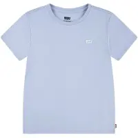 Levi's Kids T-shirt blauw Meisjes Katoen Ronde hals Logo - maat 140