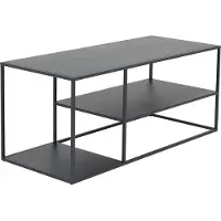 Ebuy24 Staal salontafel 1 plank zwart.