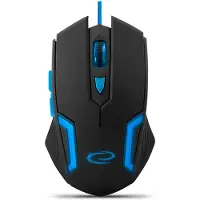 Esperanza EGM205B Muis rechts USB Type-A Optisch 2400 DPI (Bedraad), Muis, Blauw, Zwart
