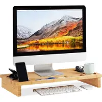 Relaxdays Monitorstandaard, Monitorstijgers, Bruin