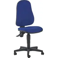 Topstar bureaustoel POINT 600, permanent contactmechanisme, zonder armleuningen, doorlopende zitting, blauw
