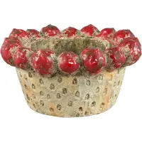 Ptmd Schaal Fruitsy - 30x30x15 cm - Terracotta - Rood