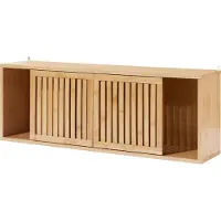 En.casa Badkamerkast Ypäjä voor wandmontage 93x20x33 cm bamboe naturel []