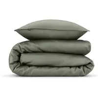 Zo! Home Zo Home Satinado Dekbedovertrekset Uni Katoen Satijn - army green-260 x 200 / 220 cm | Extra Breed