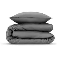 Zo! Home Satinado Classic Anthracite - 100% Katoen-Satijn - 240 x 200/220 cm