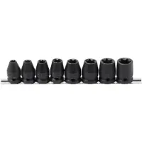 Bgs Doppenset E-profiel Aandrijving vierkant 12,5 mm (1/2") SW E10 - E24 ... (1/2", 12,5 mm)