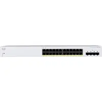 Cisco CBS220-24P-4G, beheerde switch, L2, Gigabit Ethernet (10/100/1000), Power over Ethernet (PoE), geschikt voor montage in een rack, 1U