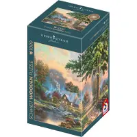 Schmidt - Legpuzzel - Houten puzzel - Bij de oude molenbeek - Thomas Kinkade Studios - 1000 stukjes - Volwassenen - vanaf 12 jaar