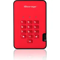 ISTORAGE 1TB schijfAshur2 HDD (1 TB), Externe harde schijf, Rood