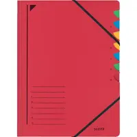Leitz Sorteermap 3907 A4 Rood karton 7 vakken (week) 24,5 x 32 cm