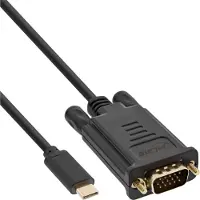 InLine USB Display kabel, USB-C male naar VGA male, 2m