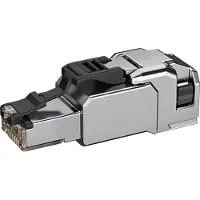 Telegärtner 100035951 Op het veld aansluitbare RJ45-connector MFP8-SL T568 A CAT.6A, AWG24/1-AWG22/1, AWG27/7-AWG22/7 100035951 Stekker Zilver 1 stuk(s)