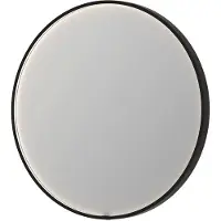 Ink Spiegel sp24 80x4x80 cm incl. Direct led-verlichting rondom en spiegelverwarming geborsteld metal black