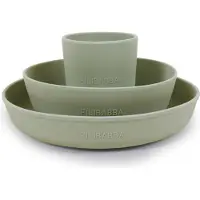 Filibabba Serviesset - Silicone - 3 Onderdelen - Green - - OneSize - Serviesset
