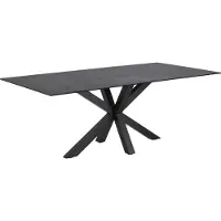 Actona Heaven eettafel 200x100 zwart keramiek