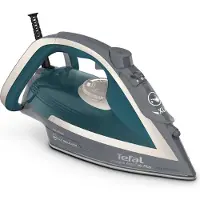 Tefal stoomstrijkijzer Ultragliss Plus FV6842E0 met automatische uitschakeling - Zool: Durilium Airglide - 2800 W - ivoor/blauw