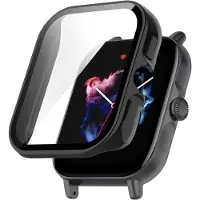 Strap-it TPU case - zwart bescherm hoesje geschikt voor Amazfit GTS 3 - zwarte beschermhoes voor Amazfit GTS 3