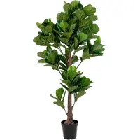House Nordic Kunst Ficus lyrata Vioolplant | kunststof groen 81x93x190 cm kunstplanten | NADUVI