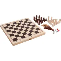 Small Foot - Houten Klassieke Spellen 3in1 in Kist