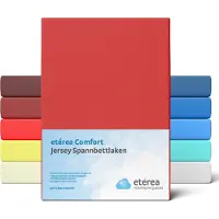 Eterea Cosmesi Naturale etérea Jersey Hoeslaken 180x200 - 200x200 cm Oekotex Made in Green - 100% katoen - Kers