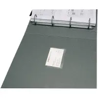 Q-CONNECT badge pocket, zelfklevend, ft 60 x 95 mm, open lange zijde, pak van 100 stuks