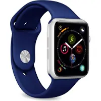 Puro Icoon 42-44mm (44 mm, Silicone, Apple Watch serie 4, Apple Watch serie 5, Apple Watch serie 6, Apple Watch SE), Horlogebandjes, Blauw