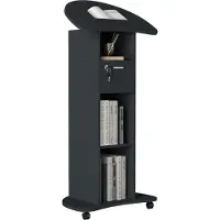 Hioshop RedolaM kantoor wandkast met tafelblad, lessenaar 1 lade 2 planken antraciet.