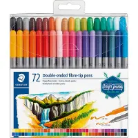 Staedtler Kleurstiften - - Set 72 - Dubbele punt 3,0 mm en 0,5 mm - 12 heldere kleuren - Gemengd