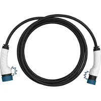 Ansmann auto laadkabel, voor elektrische auto's/hybride auto's, type 2 aansluiting, 3-fase, laadvermogen 11 kW, IP55, lengte 7,5 m, kunststof, antracietblauw-wit