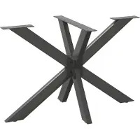 vidaXL Eettafelpoot spider vorm 120x68x(72-73) cm staal antraciet
