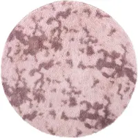 vidaXL Hoogpolig vloerkleed NAVARRA 160x160 cm polyester stoffig roze