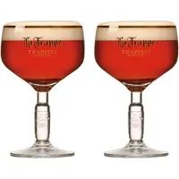 La Trappe Bierglazen Bokaal 250 ml - Set van 2 - Modern Design Gehard Glas - Stevig en Duurzaam - Perfect voor Speciaalbier Liefhebbers