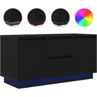 vidaXL Tv-meubel met LED-verlichting 100x41x50 cm zwart eikenkleurig