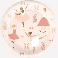My Little Day papieren bordjes ballerina - themafeest - kinderfeest 22 cm - 8 bordjes
