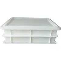 Genus dei 2 x Deegkrat - Pizza deegbakken 40x30x7cm wit met 1 deksel -